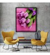 Pembe Lale Buketi Kanvas Tablo