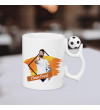 Kişiye Özel Futbol Toplu Porselen Beyaz Kupa Bardak HK2587