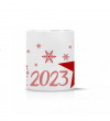 Kişiye Özel Yeniyıl 2023 Baskılı Porselen Beyaz Kupa Bardak HK2365
